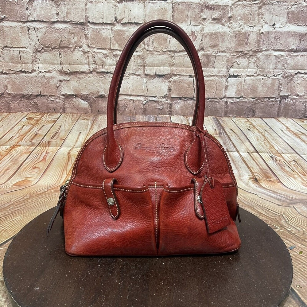 Dooney & Bourke Red Leather Dome Satchel